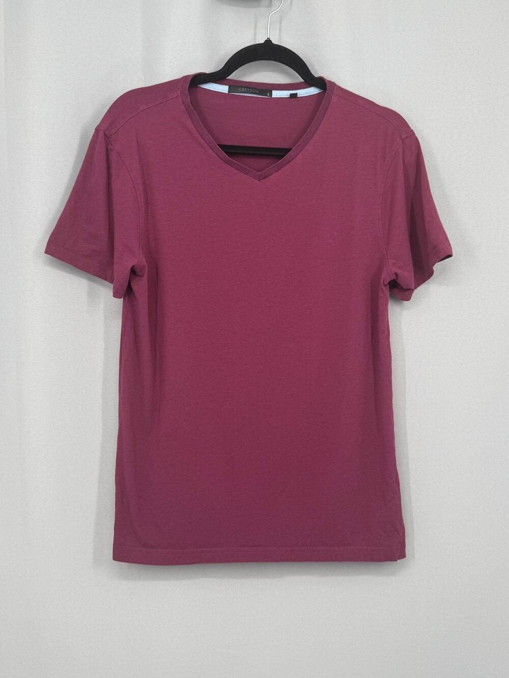 Greyson Shirt Mens Small Purple Golf Spirit V Neck Pima Cotton Preppy Peru